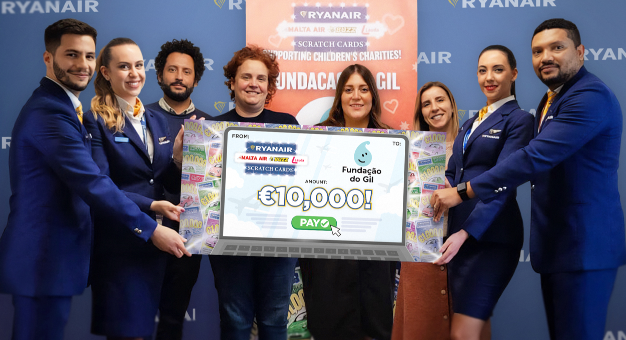 Ryanair doa 10 mil euros à Fundação do Gil
