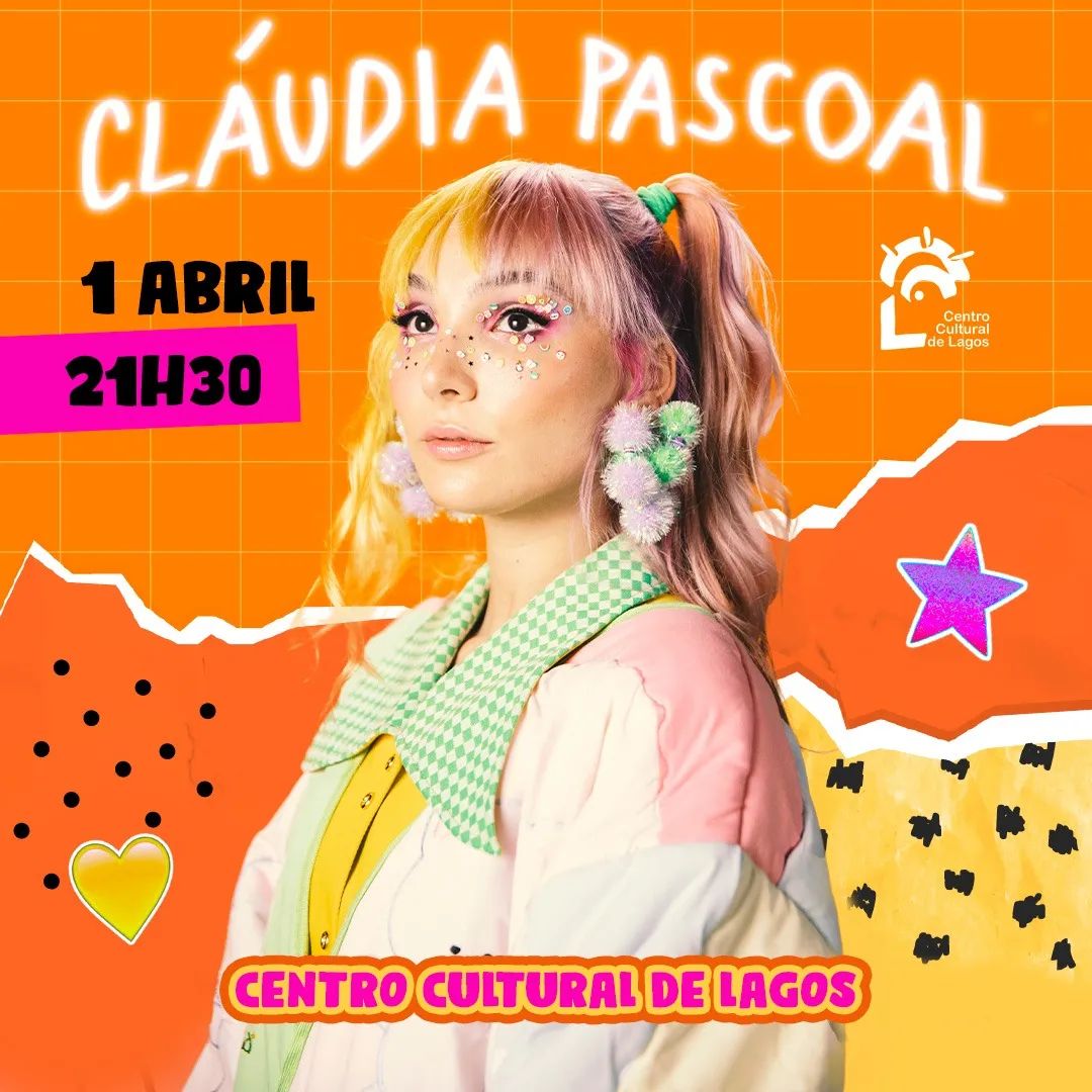 Não perca Cláudia Pascoal já no próximo dia 01 de Abril no Centro Cultural de Lagos