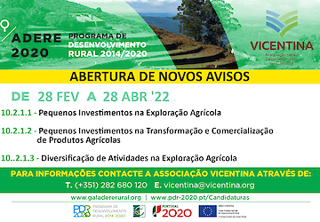 Vicentina - Associação para o Desenvolvimento do Sudoeste – com novas candidaturas abertas para dinamização económica