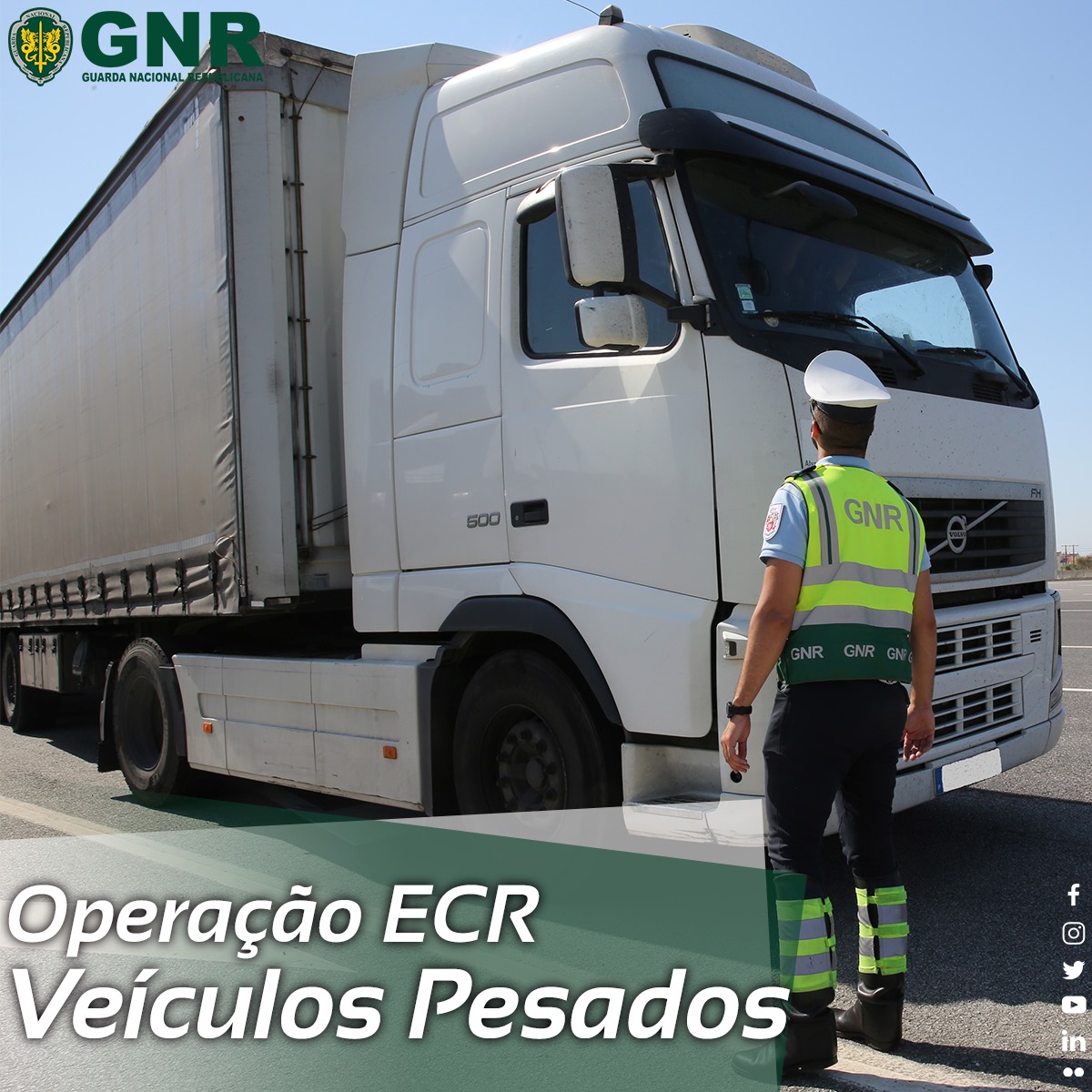 GNR: Operação “ECR Truck & Bus” veículos pesados de mercadorias e de passageiros