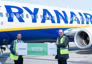 Ryanair assina parceria com Neste Holland para apoiar voos com 40% de combustível de aviação sustentável
