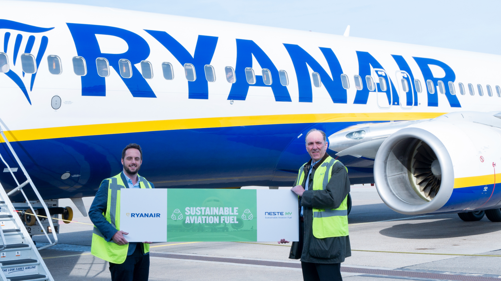 Ryanair assina parceria com Neste Holland para apoiar voos com 40% de combustível de aviação sustentável
