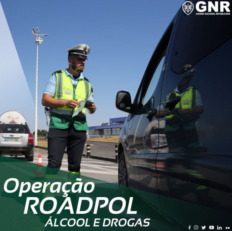 GNR: Operação “RoadPol – Alcohol and Drugs” - Álcool e droga