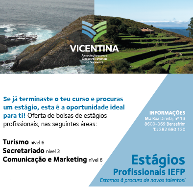 Vicentina divulga oferta de Estágios Profissionais: Turismo, Comunicação e Secretariado