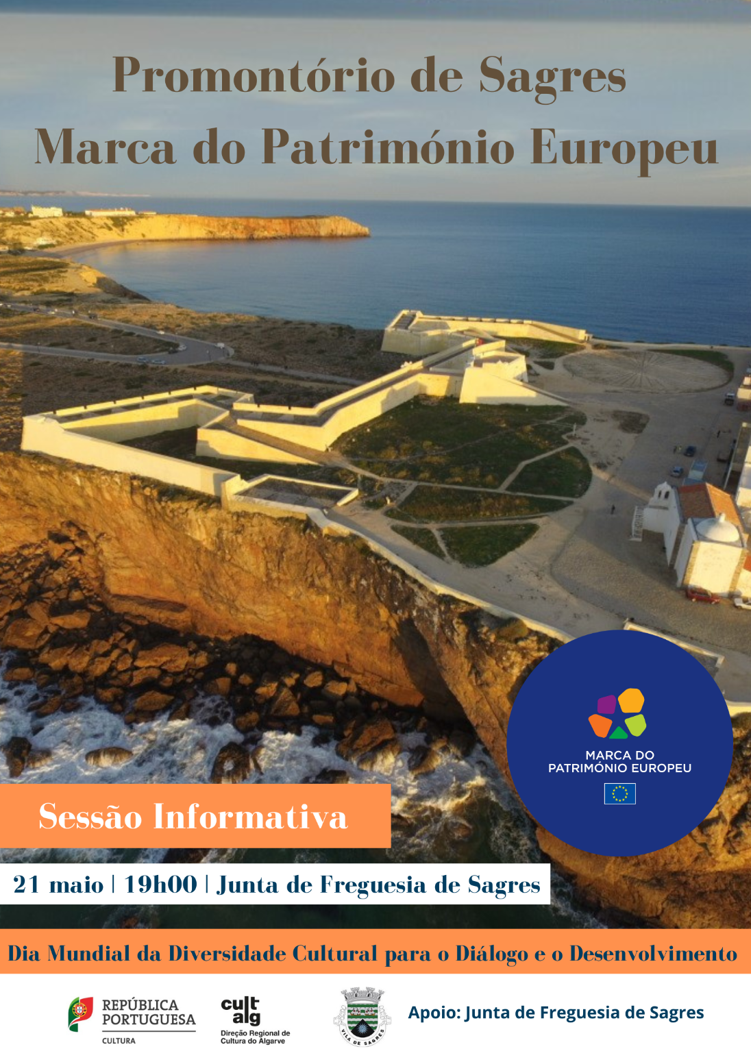 Direcção Regional de Cultura do Algarve irá realizar uma sessão informativa sobre o projecto “Promontório de Sagres - Marca do Património Europeu” no próximo sábado