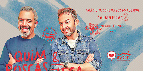 Quim Roscas e Zeca Estacionâncio em espectáculo de humor no Palácio de Congressos do Algarve