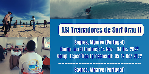 ASI Portugal aprovada para leccionar o curso de Treinadores de Surf Grau II em Sagres (Inscrições abertas)