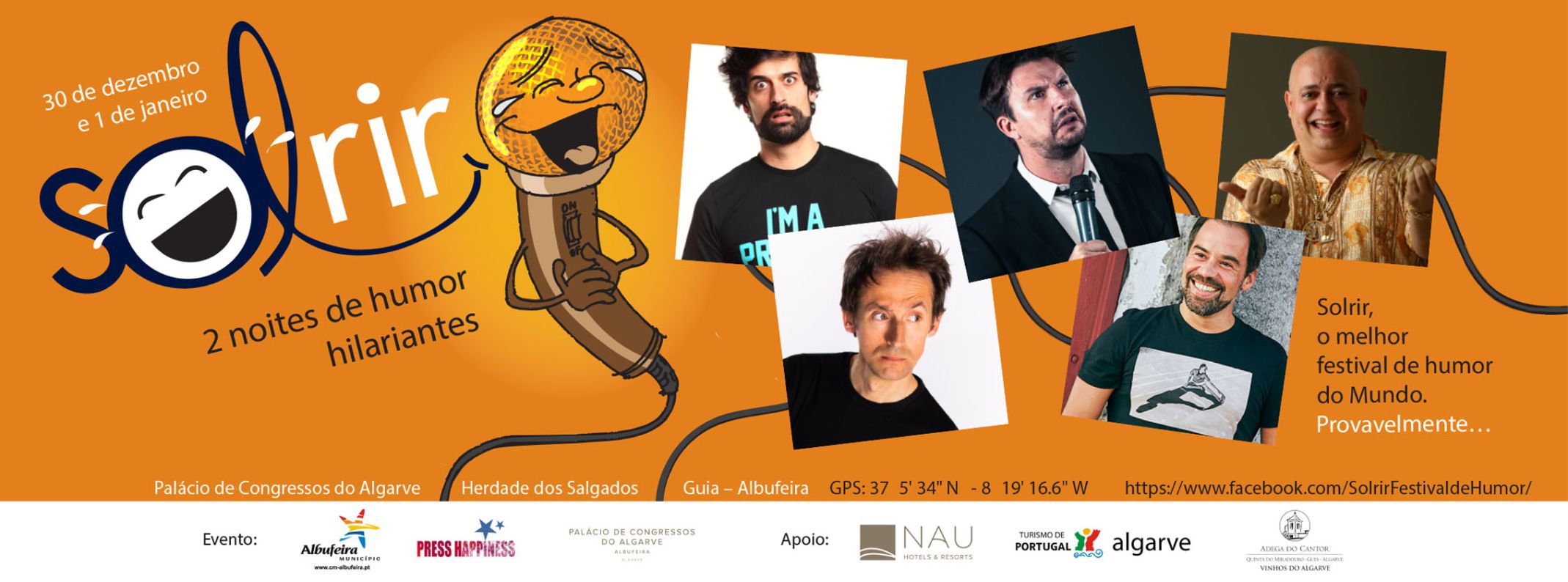 Festival Solrir regressa ao Palácio de Congressos do Algarve para duas noites de humor