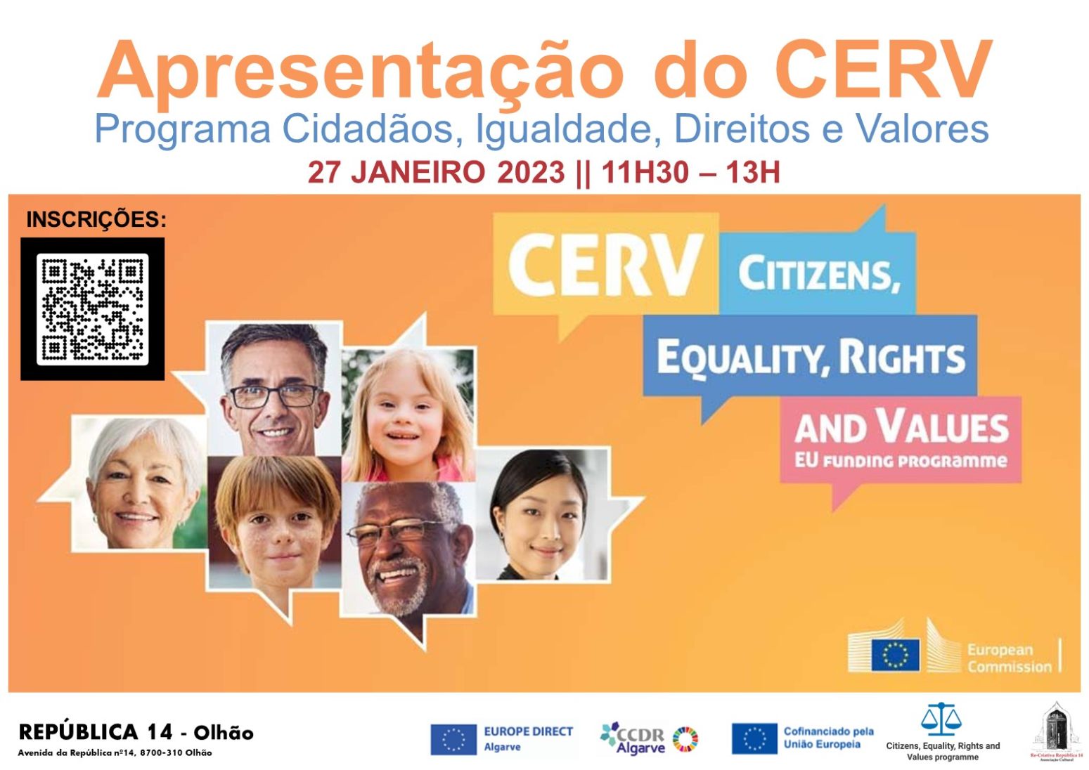 Programa Europeu CERV - Cidadãos, Igualdade, Direitos e Valores – Apresentado no Algarve