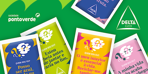 Sociedade Ponto Verde lança desafios de reciclagem nos pacotes de açúcar da Delta Cafés