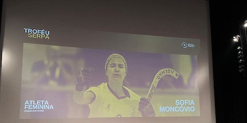 Sofia Moncóvio, atleta  lacobrigense de Hóquei em Patins distinguida pela Federação de Patinagem de Portugal na Gala 2023