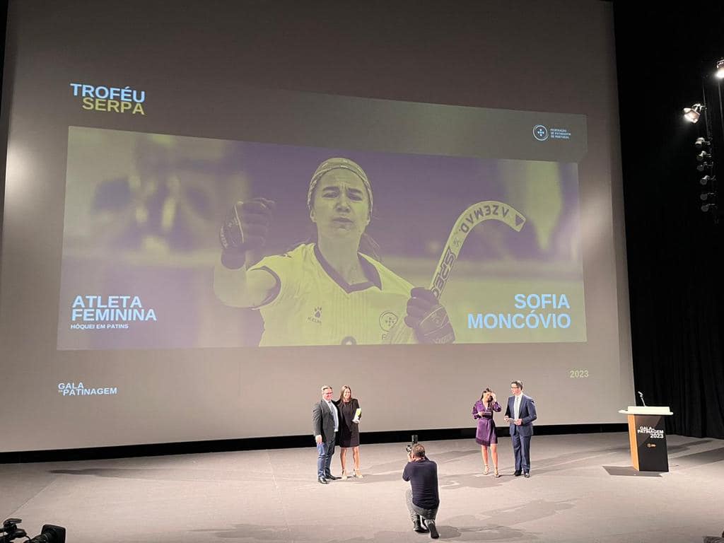 Sofia Moncóvio, atleta  lacobrigense de Hóquei em Patins distinguida pela Federação de Patinagem de Portugal na Gala 2023