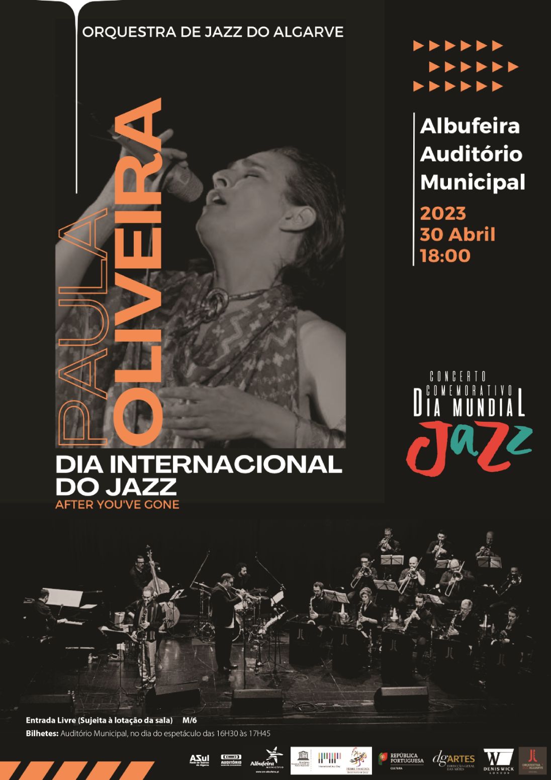 Albufeira celebra o Dia Internacional do Jazz com Concerto pela Orquestra Jazz do Algarve e Paula Oliveira