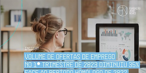 Volume de ofertas de emprego no 1º trimestre de 2023 diminuiu 35% face ao período homólogo de 2022