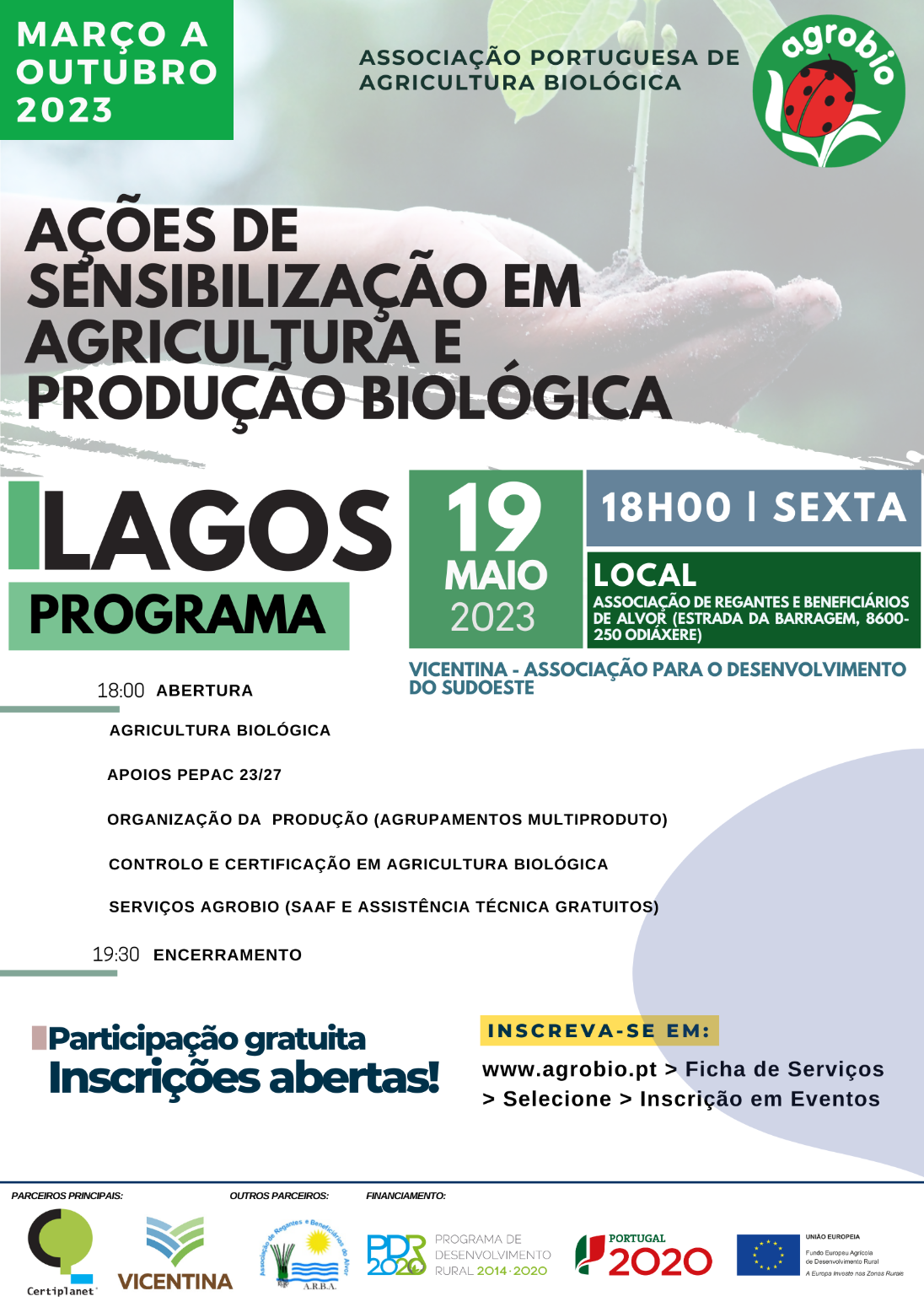 Acções de Sensibilização em Agricultura e Produção Biológica em Lagos - Associação Portuguesa de Agricultura Biológica