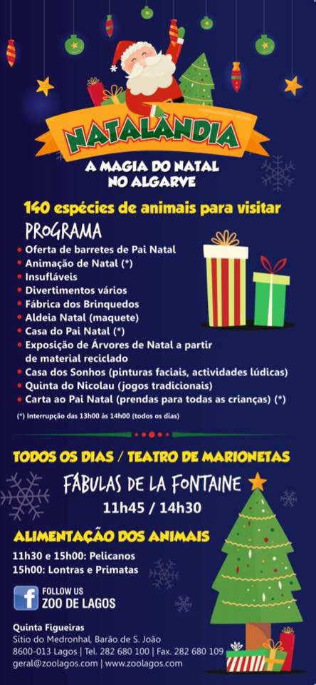 Natalândia 2018: De 1 a 31 de Dezembro a magia do Natal chega ao Zoo de Lagos