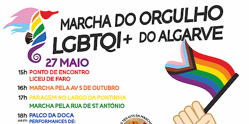 Marcha LGBTQI+ no Algarve | 27 de Maio | Faro