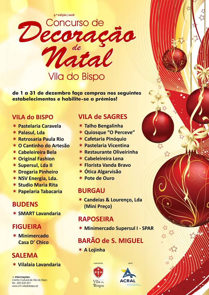 9º Edição do Concurso de Decoração de Natal Vila do Bispo