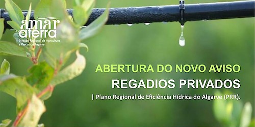 Abertura de novo aviso - Regadios Privados