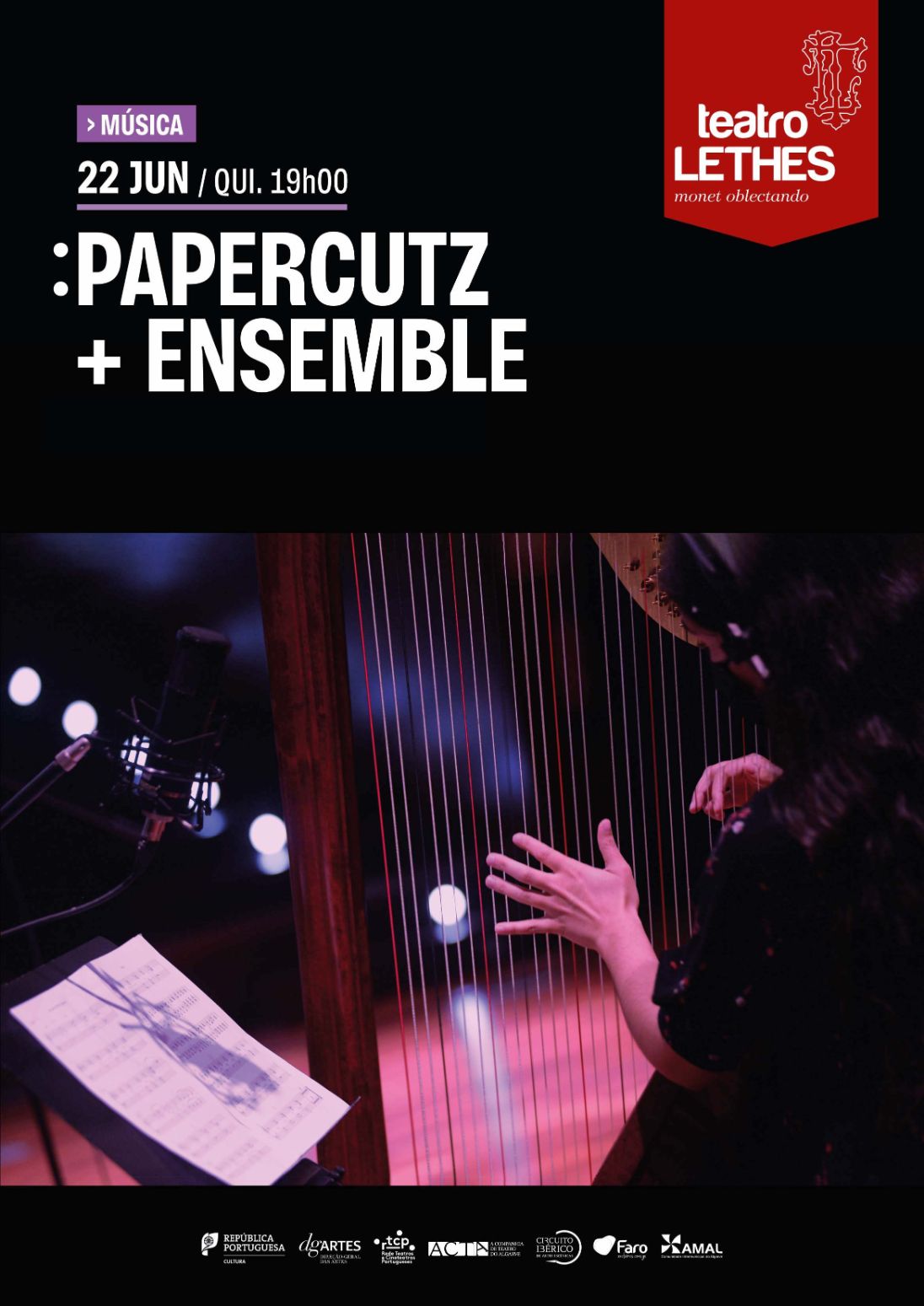 Espectáculo PAPERCUTZ + Ensemble em Faro - Teatro Lethes