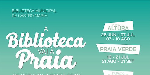 A bibliomóvel vai à praia