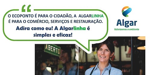 Nova campanha da Algar “O ecoponto é para o cidadão, a Algarlinha é para o comércio, serviços e restauração”