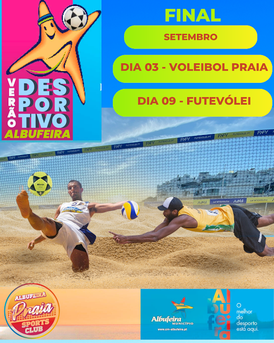 Município de Albufeira acolhe as finais de voleibol de praia e de futevólei no âmbito do verão desportivo 2023
