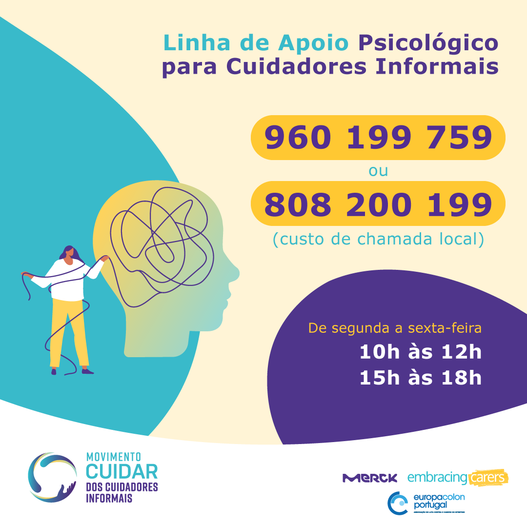Europacolon Portugal lança Linha de Apoio Psicológico destinada aos cuidadores informais