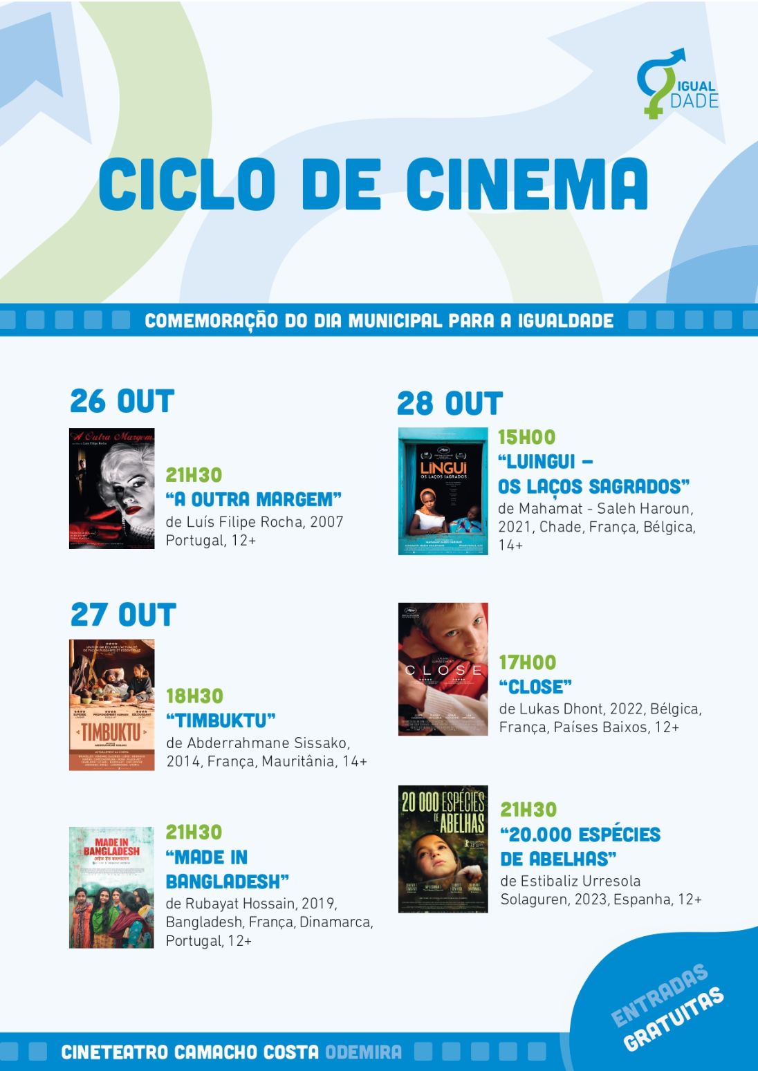Ciclo de Cinema pela Igualdade em Odemira
