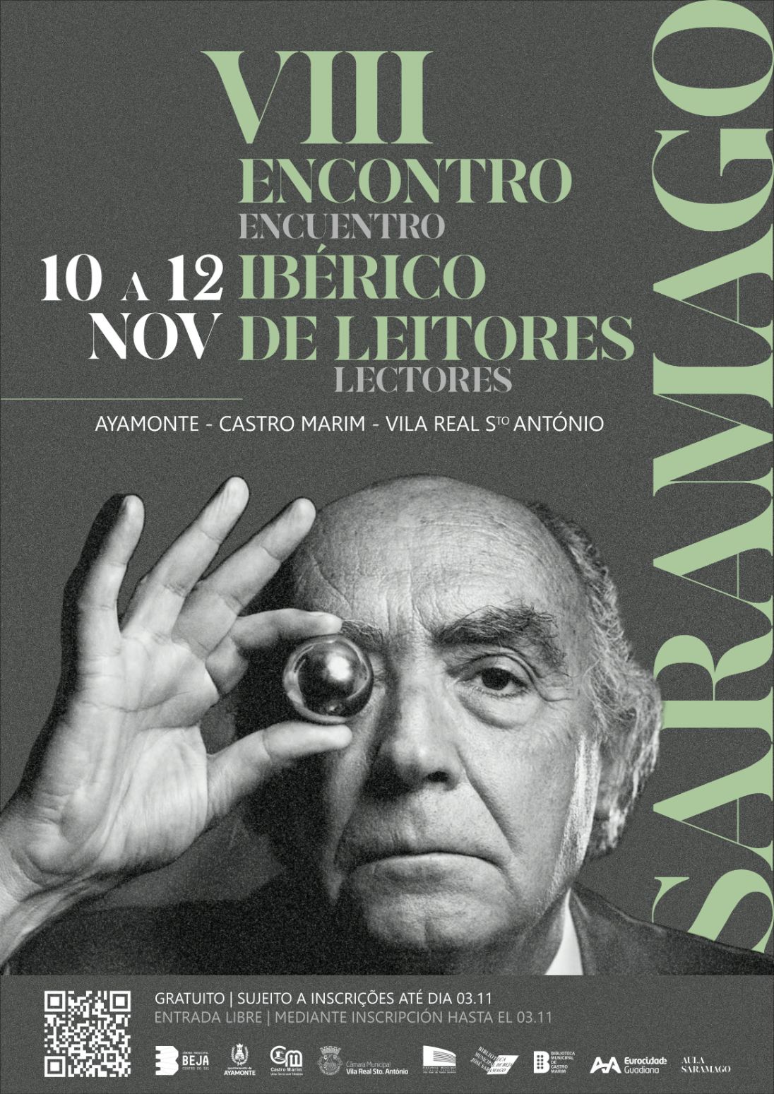 Castro Marim inaugura VIII Encontro Ibérico de Leitores Saramago da Eurocidade do Guadiana