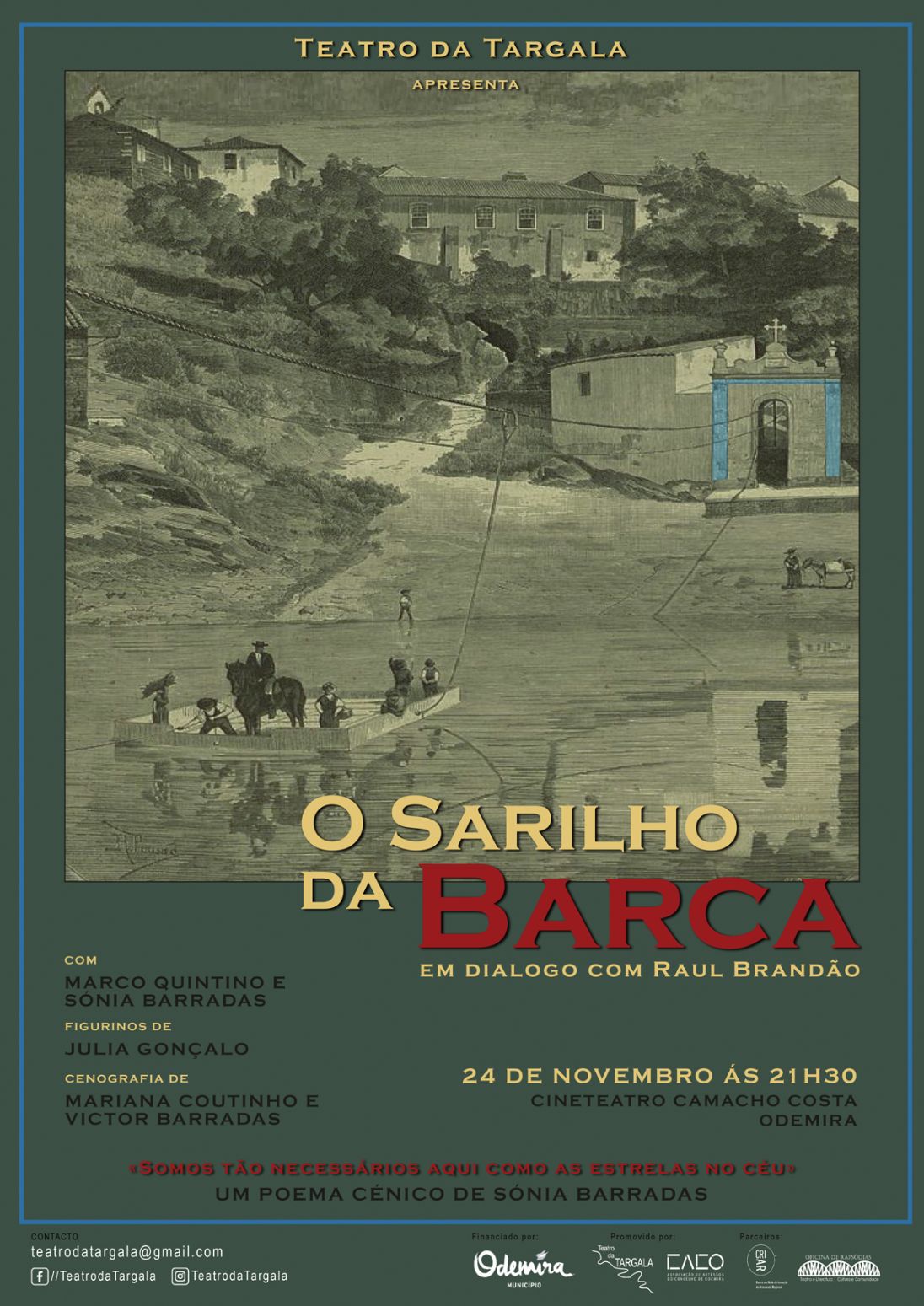 Teatro da Targala apresenta O Sarilho da Barca em Odemira
