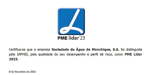 Água Monchique eleita PME Líder 2023