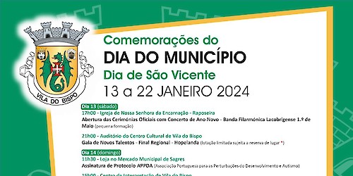 Vila do Bispo celebra dia do Município e do seu Padroeiro S. Vicente a 22 de Janeiro