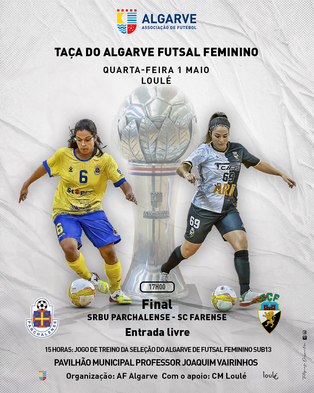 Final da Taça do Algarve Futsal Feminino joga-se quarta-feira em Loulé