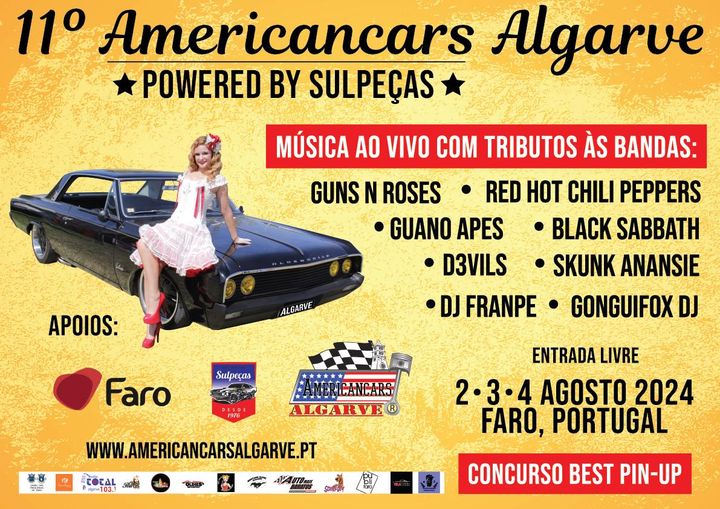 Americancars Algarve - os carros musculados e a sensualidade das pin-ups voltam a Faro