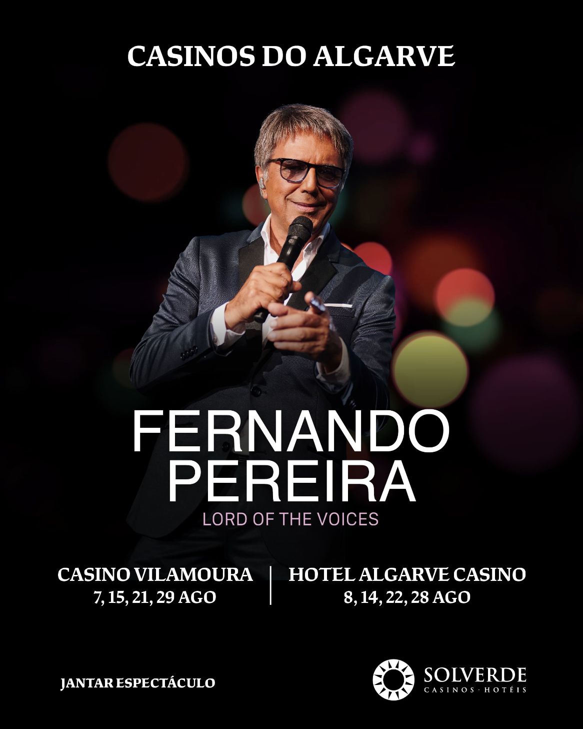 Casinos do Algarve recebem espectáculo musical de Fernando Pereira