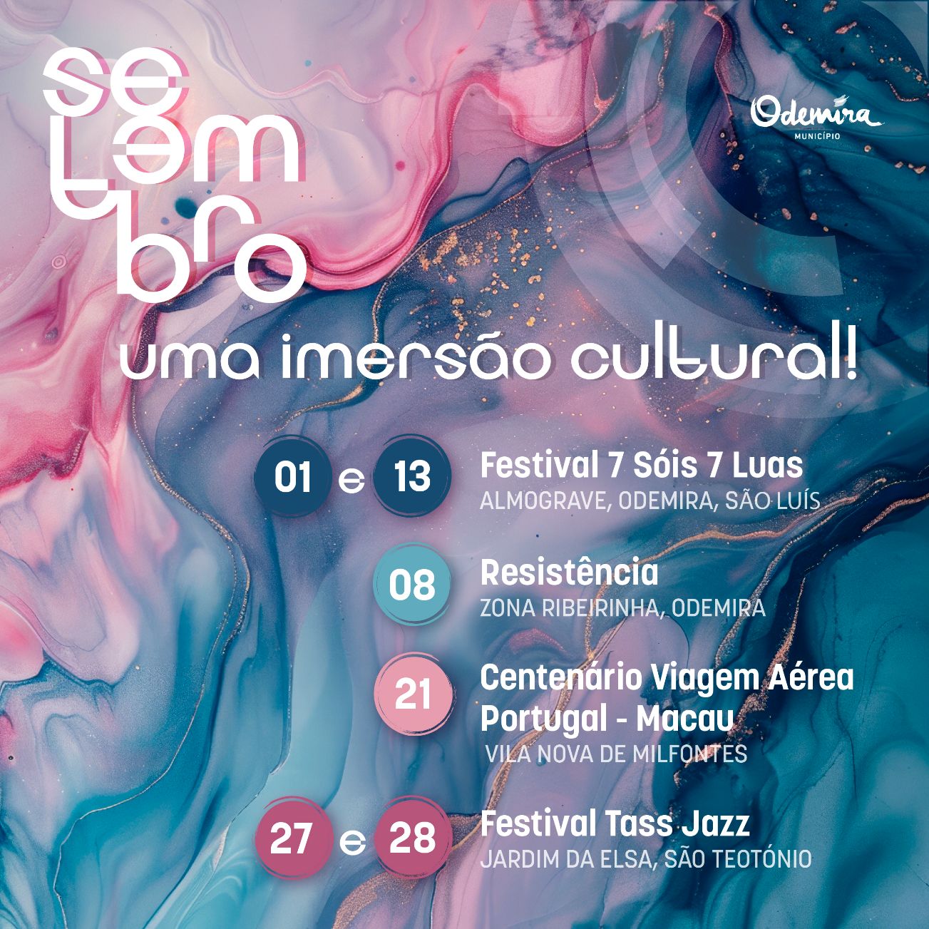 Setembro, Uma Imersão Cultural – Um mês dedicado à cultura no concelho de Odemira