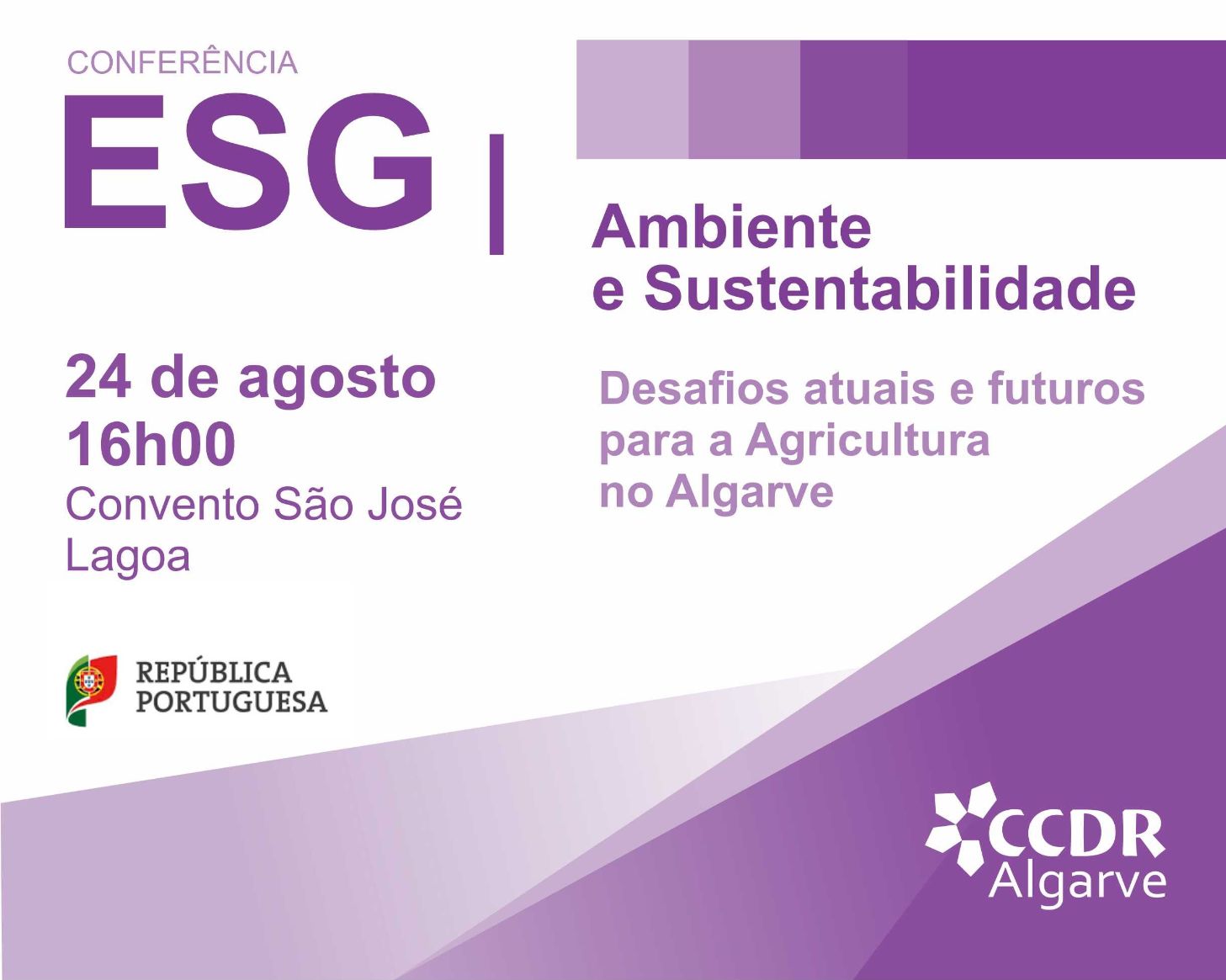 Conferência “ESG - Ambiente e Sustentabilidade: desafios atuais e futuros para a Agricultura no Algarve” na FATACIL