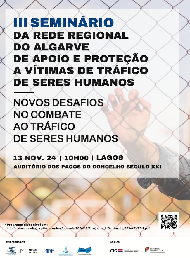 APF Algarve através do Projeto EME TSH Algarve promovem o III Seminário Regional intitulado - “Novos Desafios No Combate ao Tráfico de Seres Humanos