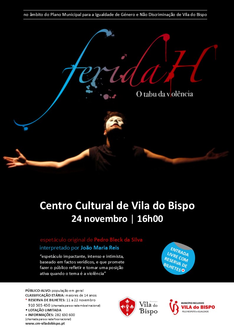 Peça de Teatro FeridaH em cena no Centro Cultural de Vila do Bispo