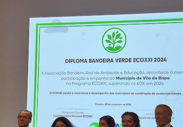 Município de Vila do Bispo Galardoado com a Bandeira Verde ECOXXI 2024