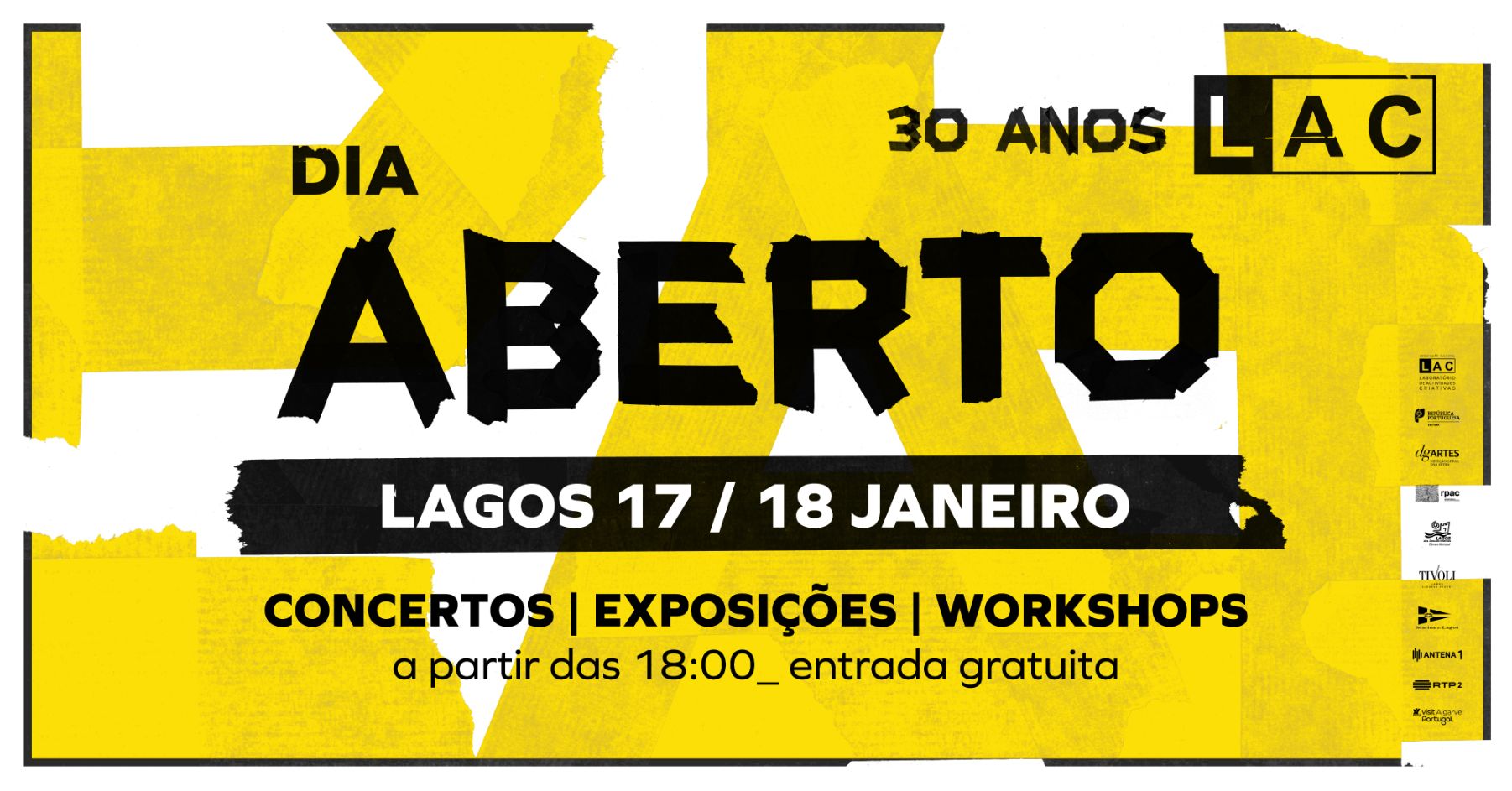 O LAC Dia Aberto está de regresso, para a sua 22ª edição e celebração de 30 anos de Associação, nos dias 17 e 18 de janeiro, em Lagos