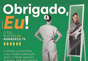 Crédito Agrícola lança iniciativa “Obrigado, Eu!” para jovens entre os 18 e os 35 anos