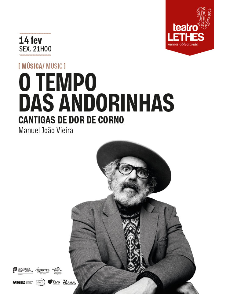 Manuel João Vieira sobe ao palco do teatro Lethes, no dia dos namorados, com “Cantigas de dor de corno”