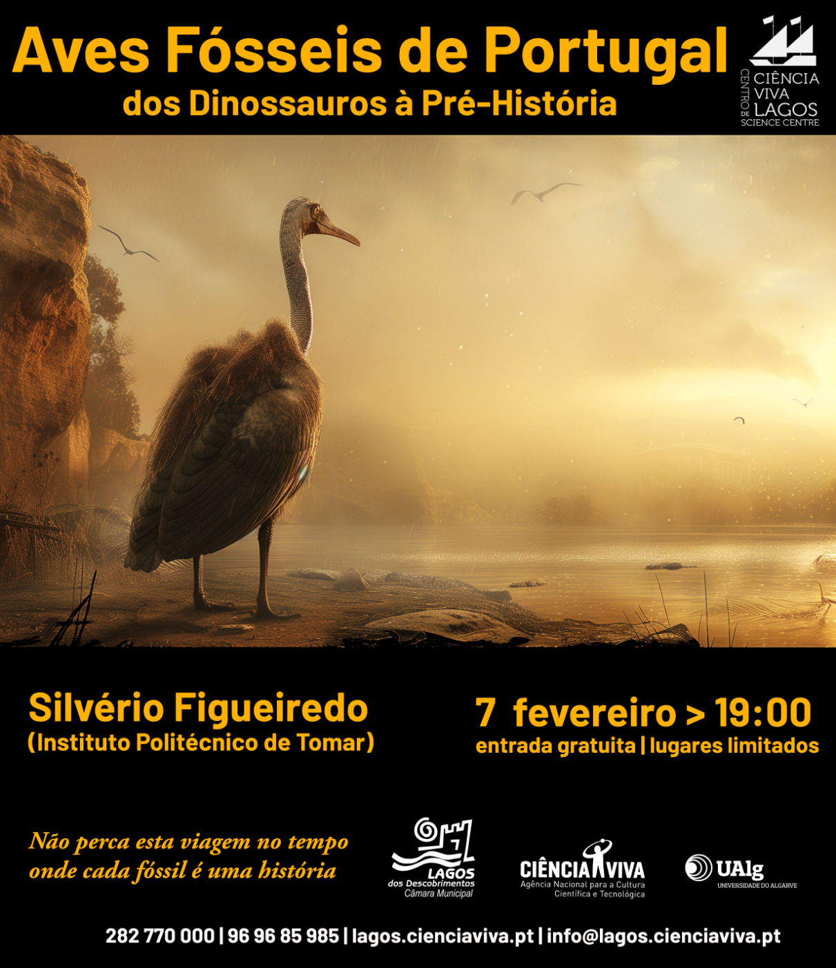 Centro Ciência Viva da Lagos promove palestra sobre Aves Fósseis