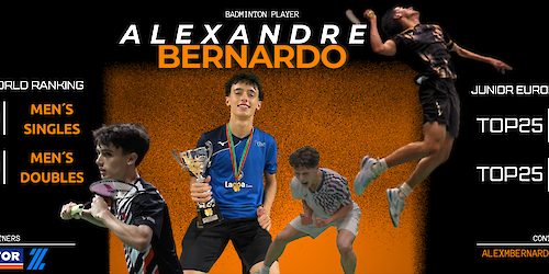 Alexandre Bernardo: uma promessa do badminton nacional que voa mais alto a cada temporada