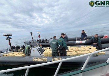 Rio Guadiana - GNR apreende 1,7 toneladas de haxixe em operação conjunta com a Guardia Civil