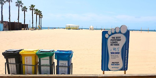 EMARP reforça a contentorização e sensibilização das praias portimonenses com a campanha “A melhor pegada não deixa marca”