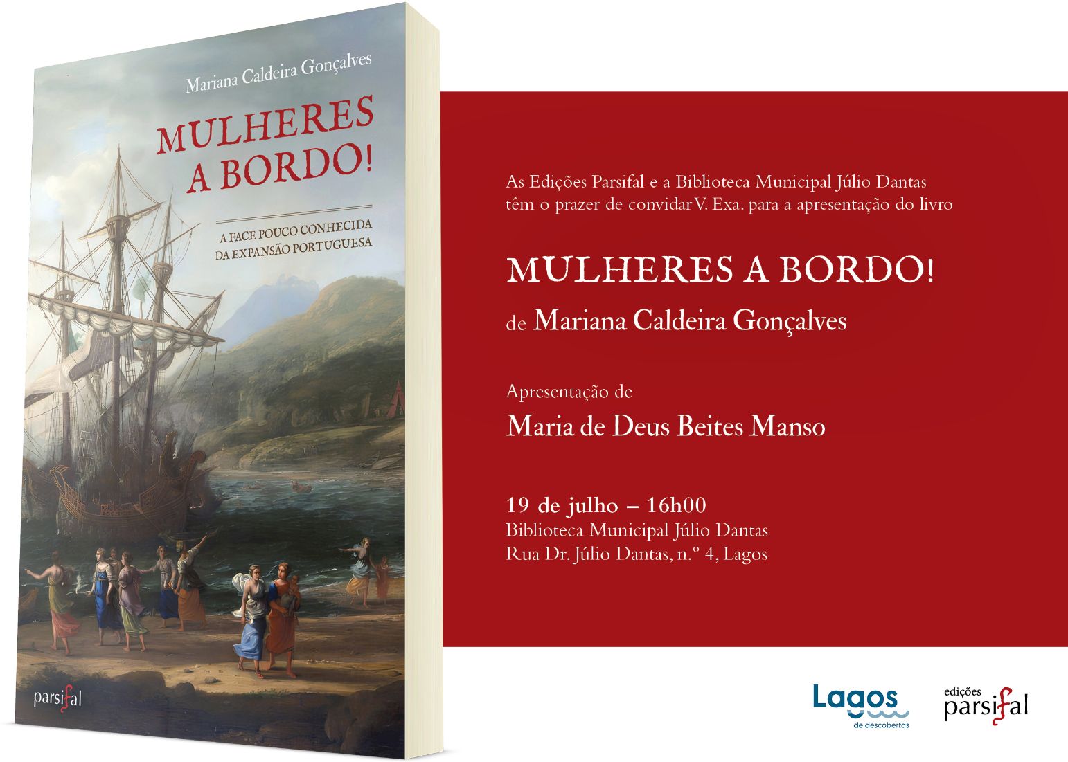 Mariana Caldeira Gonçalves apresenta "Mulheres a Bordo - A face desconhecida da Expansão Portuguesa" na Biblioteca Municipal Júlio Dantas