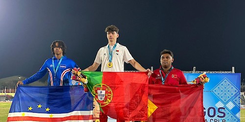 Atletismo: Medalha de Ouro para Guilherme Gavina do CRCD Luzense no Lançamento do Peso, nos Jogos da CPLP, em Timor Leste
